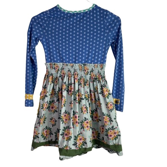 Matilda Jane Dress Joanna Family Heirloom Girls 8 Polka Dot Floral Fit Flare - Picture 11 of 11